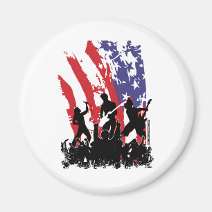 Amerikaanse Rocks - punk emo-rockband usa flag Magneet