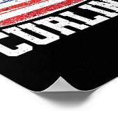 Amerikaanse rode blauwe Amerikaanse vlag Poster (Hoek)