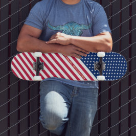 Amerikaanse rode, blauwe, witte sterren met vlag m persoonlijk skateboard