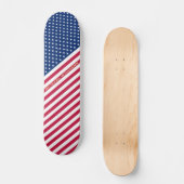 Amerikaanse rode, blauwe, witte sterren met vlag m persoonlijk skateboard (Voorkant)
