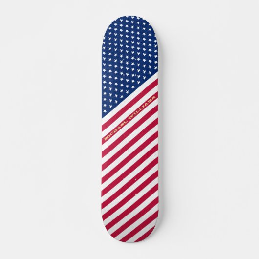 Amerikaanse rode, blauwe, witte sterren met vlag m persoonlijk skateboard (Voorkant)