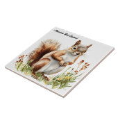 Amerikaanse rode eekhoorn tegeltje (Zijkant)