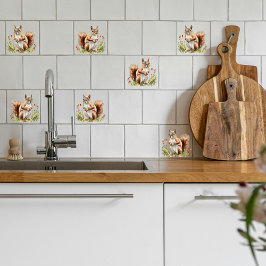 Amerikaanse rode eekhoorn tegeltje