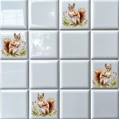Amerikaanse rode eekhoorn tegeltje