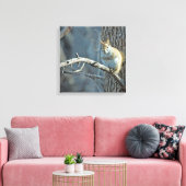 Amerikaanse Rode Eekhoorn - Wildlife Fotografie Canvas Afdruk (Insitu (Woonkamer))