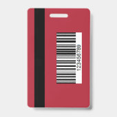 Amerikaanse Rode Media Pas met Foto en QR-code Badge (Achterkant)
