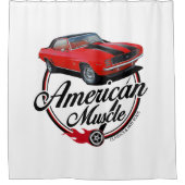 Amerikaanse rode spieren douchegordijn (Voorkant)