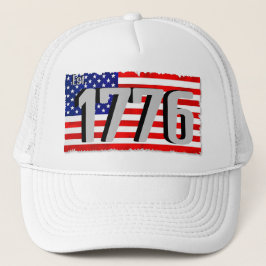 Amerikaanse rode witte en blauwe vlag trucker hoed pet