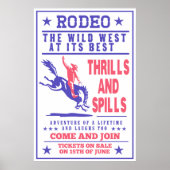 amerikaanse rodeo cowboy bucking bronco poster (Voorkant)