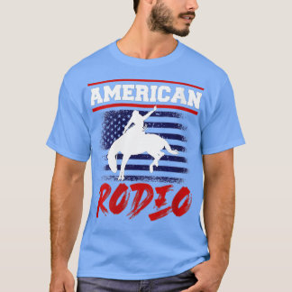 Amerikaanse rodeo Cowboy Horse Bull die zich uitsp T-shirt