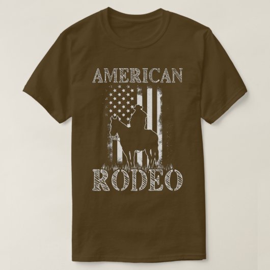 Amerikaanse rodeo cowboy peul die zich uitspreekt  t-shirt (Design voorkant)