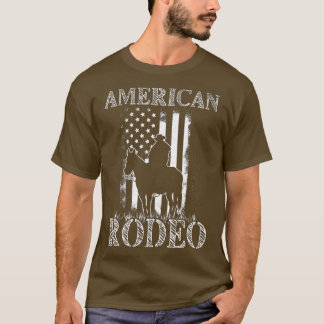 Amerikaanse rodeo cowboy peul die zich uitspreekt  t-shirt