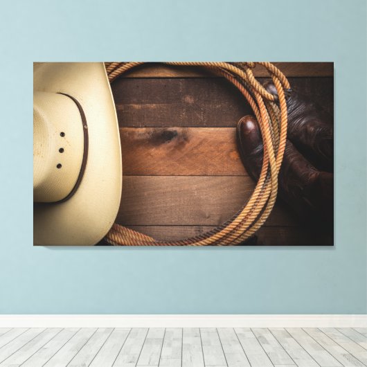 Amerikaanse Rodeo Culture Wall Art Canvas Afdruk (Insitu (Houten vloer))