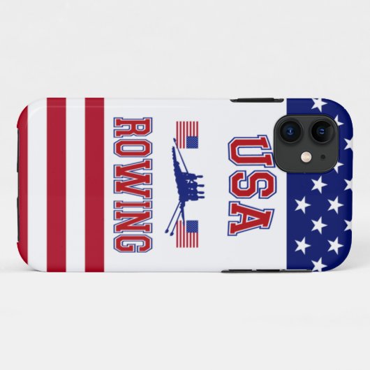 Amerikaanse roeiing Case-Mate iPhone case (Achterkant (horizontaal))