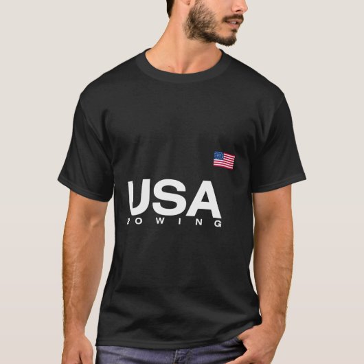 Amerikaanse roeivlag t-shirt (Voorkant)