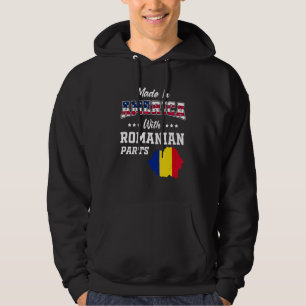 Amerikaanse Roemeense Onderdelen Roemenië Kaart VS Hoodie