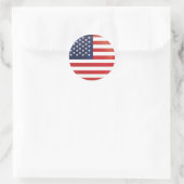Amerikaanse ronde pictogramvlag ronde sticker (Tas)