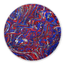 Amerikaanse Rood, Wit en Blauw Abstract