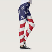 Amerikaanse rood-witte en blauwe Amerikaanse vlag Leggings (Rechts)