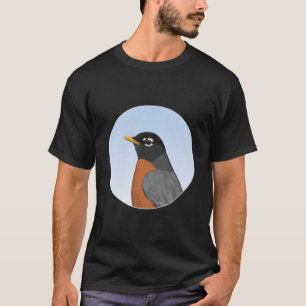Amerikaanse Roodborst Achtertuin Vogel Dier Bioloo T-shirt