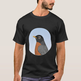 Amerikaanse Roodborst Achtertuin Vogel Dier Bioloo T-shirt