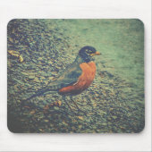 Amerikaanse Roodborst Vogel Natuur Muismat (Voorkant)