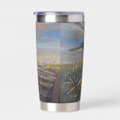 Amerikaanse Roodborstjes Geïsoleerde Drinkbeker (Rechts)