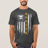  Amerikaanse Roofer American Flag Patriotic Funny T-shirt (Voorkant)