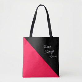 Amerikaanse Roos en Zwart Tote Bag