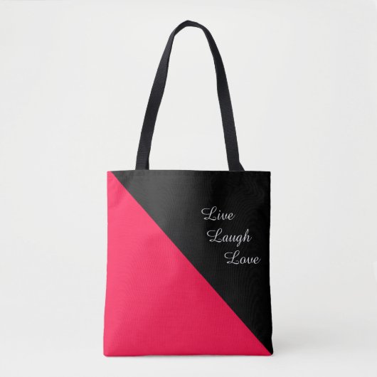 Amerikaanse Roos en Zwart Tote Bag (Voorkant)