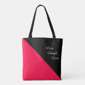 Amerikaanse Roos en Zwart Tote Bag (Achterkant)
