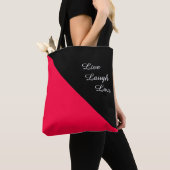 Amerikaanse Roos en Zwart Tote Bag (Dichtbij)