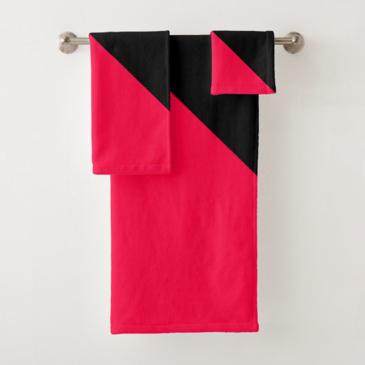 Amerikaanse Roos- en zwarte kleuren Bad Handdoek (Insitu)