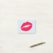 Amerikaanse Roos met gekleurde lips Post-it® Notes (Op bureau)