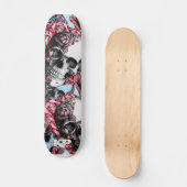 Amerikaanse Roos Skulls Schaats Deck. Skateboard (Voorkant)