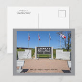 Amerikaanse Route 1: het eerste mijl monument van  Briefkaart (Voorkant / Achterkant)