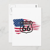 Amerikaanse Route 66 Briefkaart (Voorkant / Achterkant)