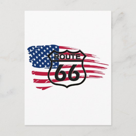 Amerikaanse Route 66 Briefkaart (Voorkant)