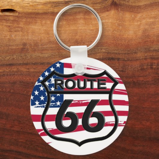 Amerikaanse Route 66 Sleutelhanger (Voorkant)