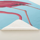 Amerikaanse roze flamingo  Art Fleece Blanket Sherpa Deken (3/4)