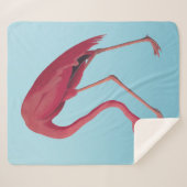 Amerikaanse roze flamingo  Art Fleece Blanket Sherpa Deken (Voorkant (horizontaal))