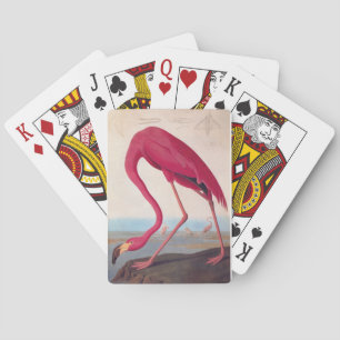 Amerikaanse roze flamingo Audubon  Bird Art Pokerkaarten