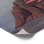 Amerikaanse roze flamingo Audubon  Bookplaat Poster (Hoek)