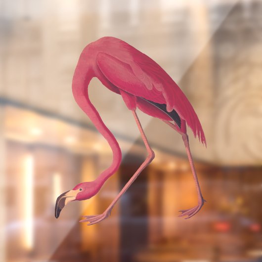 Amerikaanse roze Vintage kunst Raamsticker (Vel 2)