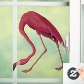 Amerikaanse roze Vintage kunst Raamsticker (Huis)