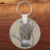 Amerikaanse ruw bedekte buzzard sleutelhanger (Voorkant)
