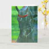 Amerikaanse Saddlebred, Verjaardag Kaart (Gele Bloem)