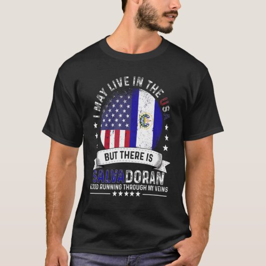 Amerikaanse Salvadoraanse thuis in Patriot El Salv T-shirt (Voorkant)