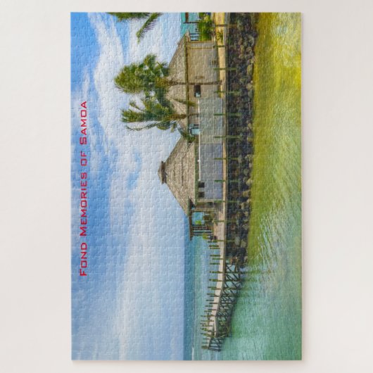 Amerikaanse Samoa Beach Scene. Jigzaag Puzzle Legpuzzel (Verticaal)
