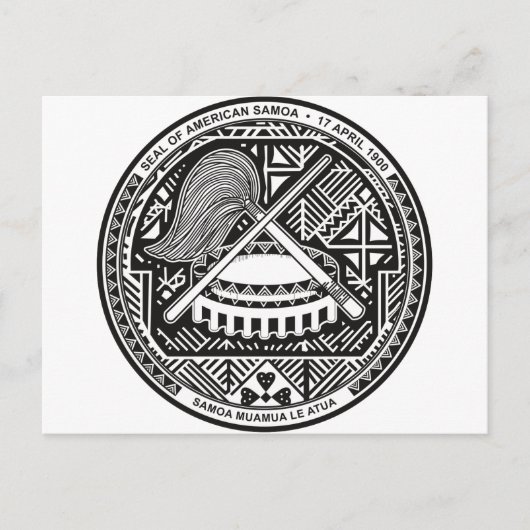 Amerikaanse Samoa Coat of arm AS Briefkaart (Voorkant)